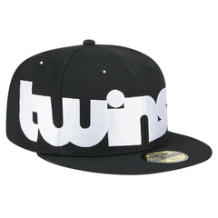 Minnesota Twins Checkered Undervisor 59FIFTY Fitted Hat - Black | New Era