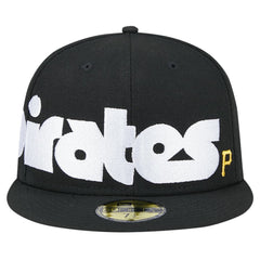 Pittsburgh Pirates Checkered Undervisor 59FIFTY Fitted Hat - Black | New Era