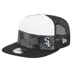 Chicago White Sox Checkmate Trucker 9FIFTY Snapback Hat - Black | New Era