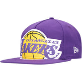 Los Angeles Lakers Oversized Puff Print Logo Golfer Snapback Hat - Purple | New Era discount