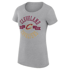 Cleveland Cavaliers G-III 4Her by Carl Banks Women's Super-Slim Fit Lightweight Large City Logo T-Shirt sale - Heather Gray outlet