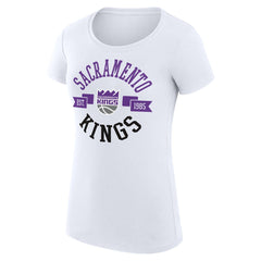 Sacramento Kings G-III 4Her by Carl Banks Women's Super-Slim Fit Lightweight Large City Logo T-Shirt - White sale