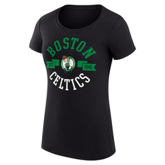 Boston Celtics G-III 4Her by Carl Banks Women's Super-Slim Fit Lightweight Large City Logo T-Shirt - Black for sale