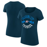 Oklahoma City Thunder G-III 4Her by Carl Banks Women's Super-Slim Fit Lightweight Large City Logo T-Shirt - Navy outlet