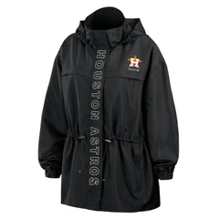 Houston Astros WEAR by Erin Andrews Women's Full-Zip Windbreaker Hoodie Jacket - Black