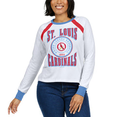 St. Louis Cardinals WEAR by Erin Andrews Women's Raglan Long Sleeve T-Shirt - White