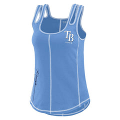Tampa Bay Rays WEAR by Erin Andrews Women's Contrast Stitch Tank Top - Light Blue