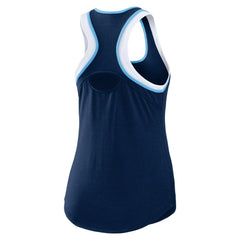 Tampa Bay Rays WEAR by Erin Andrews Women's Colorblock Racerback Tank Top - Navy