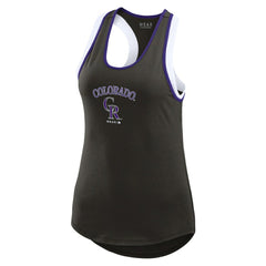 Colorado Rockies WEAR by Erin Andrews Women's Colorblock Racerback Tank Top - Black
