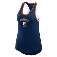 Houston Astros WEAR by Erin Andrews Women's Colorblock Racerback Tank Top - Navy