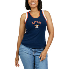 Houston Astros WEAR by Erin Andrews Women's Colorblock Racerback Tank Top - Navy