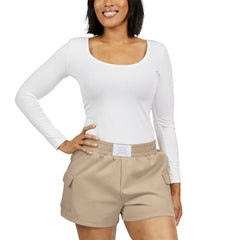 Atlanta Braves WEAR by Erin Andrews Women's Shorts - Tan
