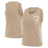 Atlanta Braves WEAR by Erin Andrews Women's Tonal Tank Top - Tan
