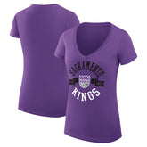 Sacramento Kings G-III 4Her by Carl Banks Women's Super-Slim Fit Lightweight Large City Logo V-Neck T-Shirt - Purple outlet