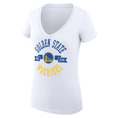 Golden State Warriors G-III 4Her by Carl Banks Women's Super-Slim Fit Lightweight Large City Logo V-Neck T-Shirt sale - White outlet