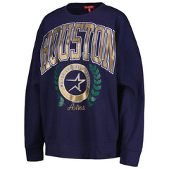 Houston Astros Women's Cooperstown Collection Logo Pullover Sweatshirt - Navy | Mitchell & Ness
