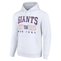 New York Giants Starter Unisex Throwback Logo Pullover Hoodie - White outlet