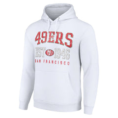 San Francisco 49ers Starter Unisex Throwback Logo Pullover Hoodie - White for sale