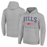 Buffalo Bills Starter Unisex Throwback Logo Pullover Hoodie - Heather Gray outlet