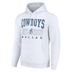 Dallas Cowboys Starter Unisex Throwback Logo Pullover Hoodie - White for sale