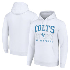 Indianapolis Colts Starter Unisex Throwback Logo Pullover Hoodie - White sale