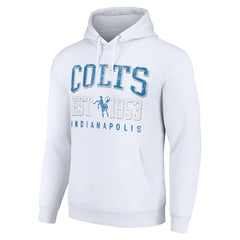 Indianapolis Colts Starter Unisex Throwback Logo Pullover Hoodie - White sale
