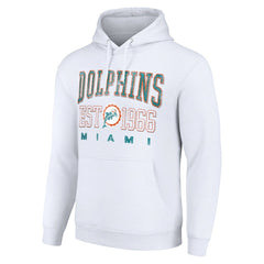Miami Dolphins Starter Unisex Throwback Logo Pullover Hoodie - White for sale