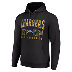 Los Angeles Chargers Starter Unisex Throwback Logo Pullover Hoodie - Black cheap