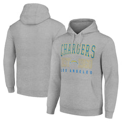 Los Angeles Chargers Starter Unisex Throwback Logo Pullover Hoodie - Heather Gray sale
