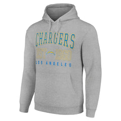 Los Angeles Chargers Starter Unisex Throwback Logo Pullover Hoodie - Heather Gray sale