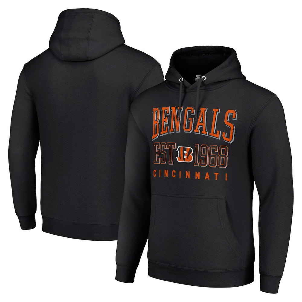 Cincinnati Bengals Starter Unisex Throwback Logo Pullover Hoodie - Black for sale