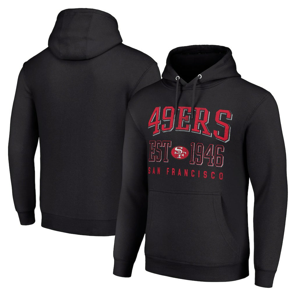 San Francisco 49ers Starter Unisex Throwback Logo Pullover Hoodie - Black sale