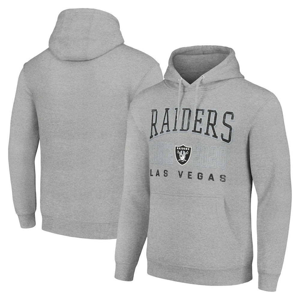 Las Vegas Raiders Starter Unisex Throwback Logo Pullover Hoodie - Heather Gray outlet