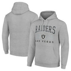 Las Vegas Raiders Starter Unisex Throwback Logo Pullover Hoodie - Heather Gray outlet