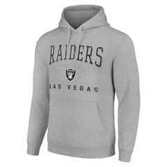 Las Vegas Raiders Starter Unisex Throwback Logo Pullover Hoodie - Heather Gray outlet