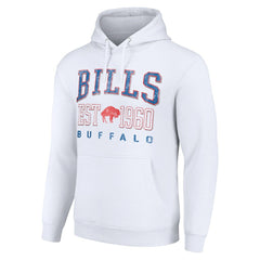 Buffalo Bills Starter Unisex Throwback Logo Pullover Hoodie - White outlet