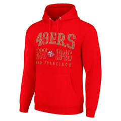 San Francisco 49ers Starter Unisex Throwback Logo Pullover Hoodie - Red discount