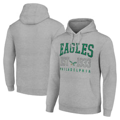 Philadelphia Eagles Starter Unisex Throwback Logo Pullover Hoodie - Heather Gray sale