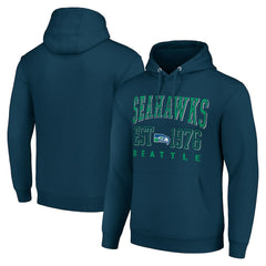 Seattle Seahawks Starter Unisex Throwback Logo Pullover Hoodie - College Navy cheap