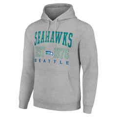 Seattle Seahawks Starter Unisex Throwback Logo Pullover Hoodie - Heather Gray on sale