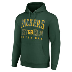 Green Bay Packers Starter Unisex Throwback Logo Pullover Hoodie - Green for sale