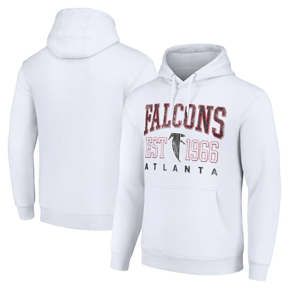 Atlanta Falcons Starter Unisex Throwback Logo Pullover Hoodie - White cheap