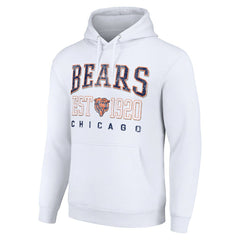 Chicago Bears Starter Unisex Throwback Logo Pullover Hoodie - White discount