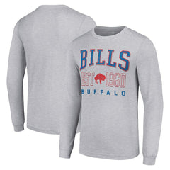 Buffalo Bills Starter Throwback Logo Long Sleeve T-Shirt - Heather Gray on sale