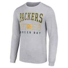 Green Bay Packers Starter Throwback Logo Long Sleeve T-Shirt - Heather Gray cheap