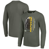 Green Bay Packers Starter Half Helmet Logo Long Sleeve T-Shirt - Green on sale