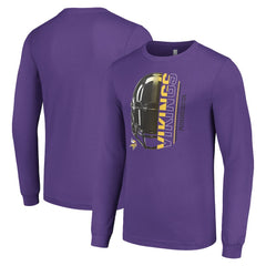 Minnesota Vikings Starter Half Helmet Logo Long Sleeve T-Shirt - Purple outlet