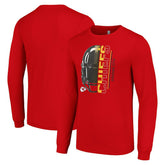 Kansas City Chiefs Starter Half Helmet Logo Long Sleeve T-Shirt - Red cheap