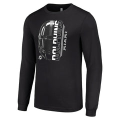 Miami Dolphins Starter Half Helmet Logo Long Sleeve T-Shirt - Black outlet
