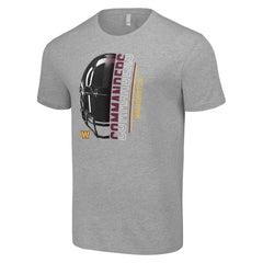 Washington Commanders Starter Half Helmet Logo T-Shirt - Heather Gray discount